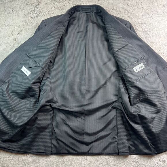 Calvin Klein Blazer Jacket Mens Size 44 Regular 100% Wool Sport Coat Grey - Picture 2 of 10